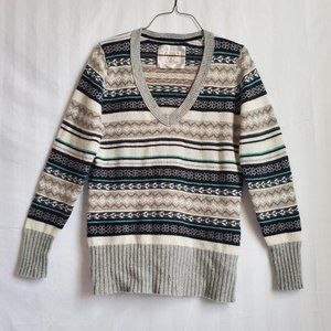 Old Navy Wool Sweater Winter Holiday XL Striped